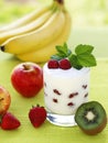 Fruit yogurt Royalty Free Stock Photo