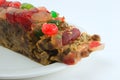 Fruitcake on a plate