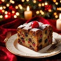 Fruitcake , traditional popular sweet dessert cake