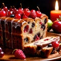 Fruitcake , traditional popular sweet dessert cake