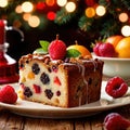 Fruitcake , traditional popular sweet dessert cake