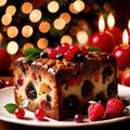 Fruitcake , traditional popular sweet dessert cake