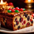 Fruitcake , traditional popular sweet dessert cake