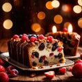 Fruitcake , traditional popular sweet dessert cake