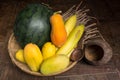 Fruite in the rattan basket