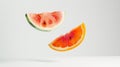 Fruitful Fantasies: Levitating Watermelon and Floating Orange Create a Whimsical World of Delight