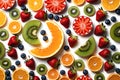 Fruitful Inquiry: Question Mark Composed of an Array of Colorful Fruits Ã¢â¬â Strawberries, Blueberries, and Citrus Slices