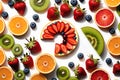 Fruitful Inquiry: Question Mark Composed of an Array of Colorful Fruits Ã¢â¬â Strawberries, Blueberries, and Citrus Slices