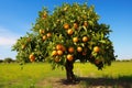 a fruitless citrus tree in an orchard Royalty Free Stock Photo