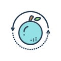 Color illustration icon for Fruitloop, tasty and fresh