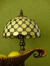 Fruitplate and tiffany lamp