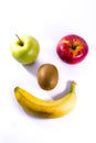 Fruits Apple Red Green Kiwi Banana Face Smiley Symbol Food Fresh Royalty Free Stock Photo