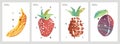 Fruits artistic summer banners and posters Royalty Free Stock Photo