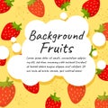 fruits background banner strawberry concept illustration vector