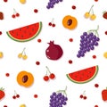 Fruits Background. Berries Seamless Pattern