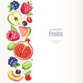 Fruits background vertical