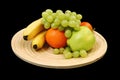 Fruits on the bamboo dish Royalty Free Stock Photo