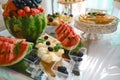 Fruits on banquet table at a wedding reception party. Concept Catering Royalty Free Stock Photo