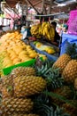 Fruits and berries in the Thai street market. Royalty Free Stock Photo