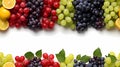 fruits border, banner with space for text