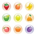 Fruits button gray, web 2.0 icons