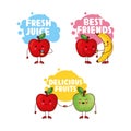 fruits cartoons vector Royalty Free Stock Photo