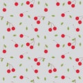 Fruits cherry seamless patterns vector Royalty Free Stock Photo