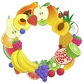 Fruits circle banner