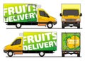 Fruits Delivery Cargo Mercedes Royalty Free Stock Photo