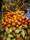 Fruits in display of farmers market Royalty Free Stock Photo