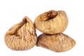 Fruits of dried figs isolated on white background Royalty Free Stock Photo