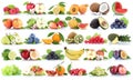 Fruits fruit collection orange apple apples banana strawberry pe Royalty Free Stock Photo