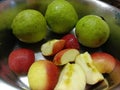 FRUITS Guava and Apple Royalty Free Stock Photo