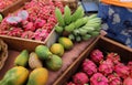 Fruits in Hanalei`s farmer`s market Royalty Free Stock Photo