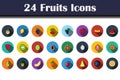 Fruits Icon Set Royalty Free Stock Photo