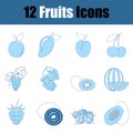 Fruits Icon Set Royalty Free Stock Photo