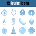 Fruits Icon Set Royalty Free Stock Photo