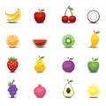 Fruits icons Royalty Free Stock Photo