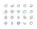 Fruits icons. Line seris