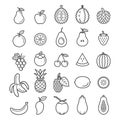 Fruits Icons. Royalty Free Stock Photo