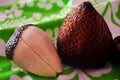 Fruits of indonesia Salak Zalacca or Salacca zalacca for sale indonesian people at grocery stall local market in Kabupaten Karo Royalty Free Stock Photo