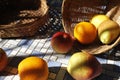 Fruits inside a basket