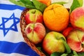 Fruits of Israel for export, Fruits in Israel in the local market. Apple, Peach, Nectarine, Orange Royalty Free Stock Photo