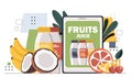 Fruits juice vector concept