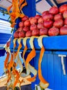 Fruits of a juice seller in Morocco Royalty Free Stock Photo