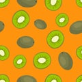 Fruits kiwi seamless patterns vector