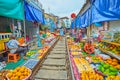 The fruits in Maeklong Railway Market, Thailand Royalty Free Stock Photo