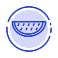 Fruits, Melon, Summer, Water Blue Dotted Line Line Icon