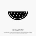 Fruits, Melon, Summer, Water solid Glyph Icon vector