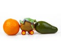 Fruits Mobile and Frog Royalty Free Stock Photo